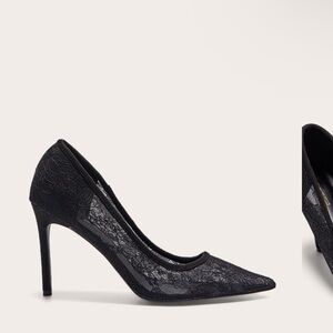 Elegant Black Lace Women's Pumps